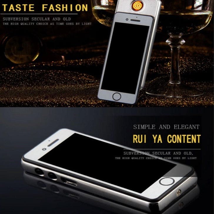 Mini iPhone Lighter, Electric Rechargeable Cigarette Lighter, Smart Drop Down Electronic Lighter, Pocket Smoking Lighter, Windproof Flameless Lighter, Mobile Phone Creative Lighter Electric Mini iPhone Lighter, Electric Rechargeable Cigarette Lighter, Smart Drop Down Electronic Lighter, Pocket Smoking Lighter, Windproof Flameless Lighter, Mobile Phone Creative Lighter Electric